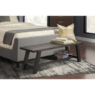 Alpine Furniture Newberry Bench, Salvaged Grey - Lifestyle