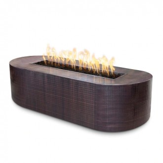 The Outdoor Plus Bispo 72" x 24" Fire Pit - Hammered Copper