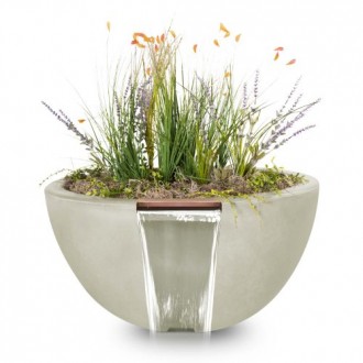 The Outdoor Plus Luna GFRC Planter & Water Bowl 
