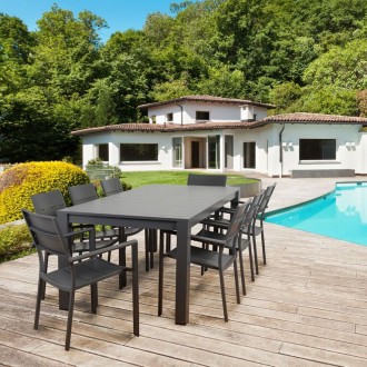  Koningsdam 9 Piece Rectangular Patio Dining Set - Lifestyle