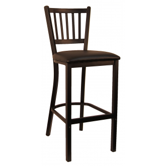 H&D Seating Vertical Back Metal Barstool
