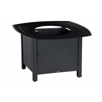 Woodard Solid Cast Aluminum 36'' Square Dining Height Fire Pit Table