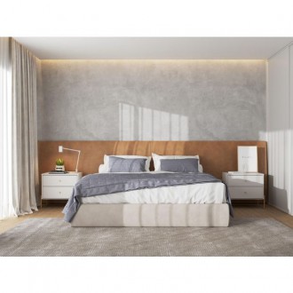 Manhattan Comfort Jasper Full Extension Drawer Nightstand in Off White (Set of 2)