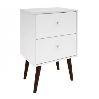 Liberty Mid Century - Modern Nightstand 2.0 (White)