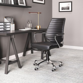 Zuo Modern Enterprise Low Back Office Chair in Black - Lifestyle