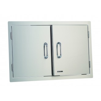 Bull BBQ 38" Double Doors - Stainless Steel - Angled Close-up