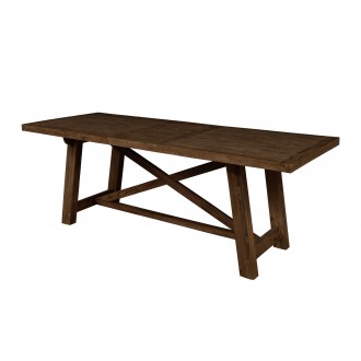 Alpine Furniture Newberry Rectangular Dining Table in Medium Brown - Angled
