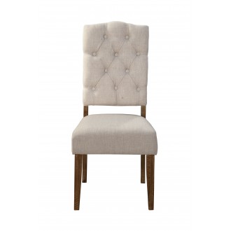 Alpine Furniture Newberry Set of 2 Side Chairs in Medium Brown - Front