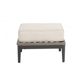 Marbella Ottoman in Echo Ash w/ Self Welt - Front Angle
