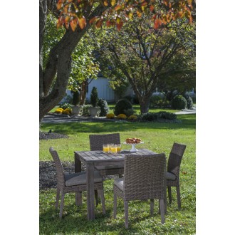 Alfresco Home Cornwall 5-Piece Woven Wood Set - Lifestyle