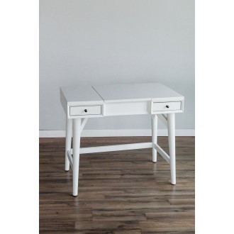 Alpine Furniture Flynn Bedroom Vanity, White - Front Angle