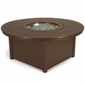 Telescope Casual 54" Round Marine Grade Polymer Top Chat Height Fire Table