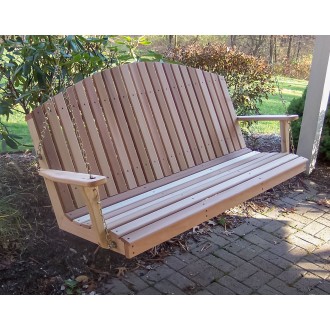 Cedar Mountaintop Fanback Porch Swing 