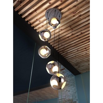 Zuo Modern Meteor Shower Ceiling Lamp Chrome - Lifestyle