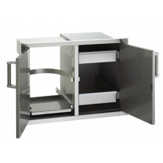 Fire Magic Double Door w/ Dual Drawers & Trash Tray