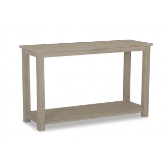 Sofa Table in Coastal Teak - Front Side Angle