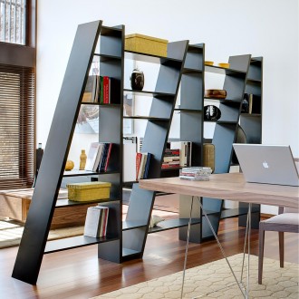 TemaHome Delta Shelving Unit 005 in Pure Black - Lifestyle