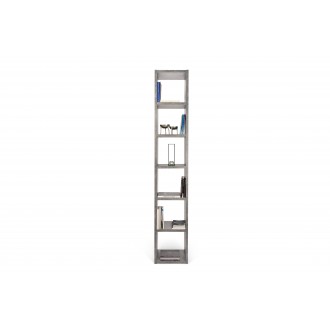 TemaHome Pombal Bookshelf 16" Starter Kit in Concrete Look - Front with Contents