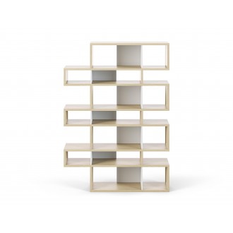 TemaHome London Bookshelf 2010-003 in Oak Frame and Pure White Backs - Front