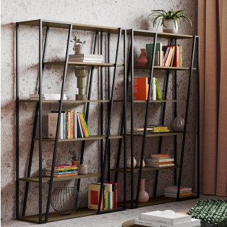 TemaHome Albi Bookshelf in Walnut & Black - Lifestyle 2