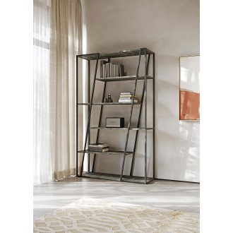 TemaHome Albi Bookshelf in Concrete Look & Black - Lifestyle