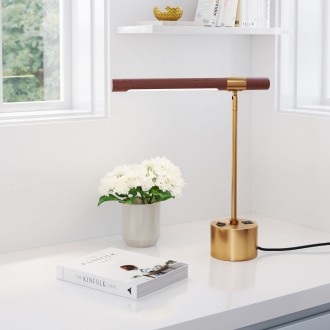 Zuo Modern Kippy Table Lamp Brown And Brass - Lifestyle