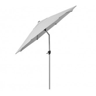 Cane-Line Sunshade Parasol W/Tilt, Dia. 118" Silver Mat Anodized Pole / 100% Solution Dyed Polyester
