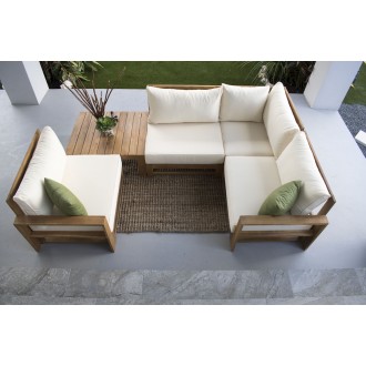 Hospitality Rattan Patio Grand Cay 5-Piece Modular Sectional Top View
