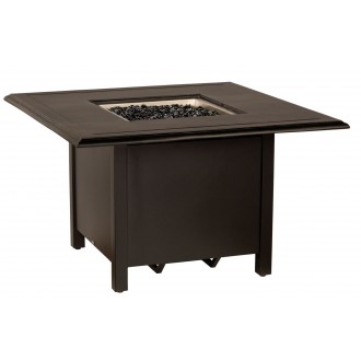 Woodard Solid Cast 42" Square Chat Height Fire Table