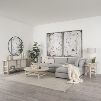 Mercana Rosie 48.0L x 48.0W x 16.0H Round Blonde Wood Coffee Table