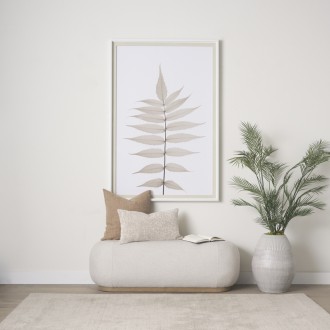 Mercana Siren Fabric With Brown Wood Oblong Bench Light