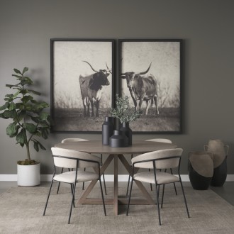 Mercana Jennings 60" Light Brown Wood Dining Table