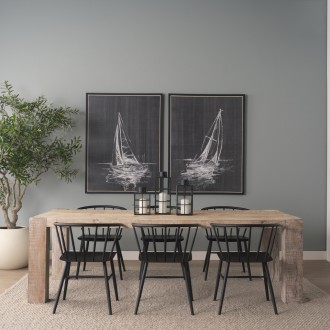 Mercana McArthur 94" Whitewash Reclaimed Wood Dining Table 2