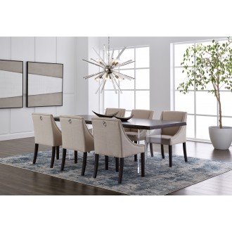 Sunpan Lucille Dining Chair - Linen - Lifestyle Set