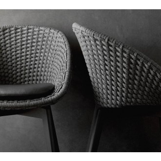 Cane-Line Peacock Chair, Cane-Line Soft Rope side and back view
