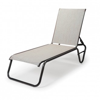 Telescope Casual Gardenella Sling Four Position Lay Stacking Armless Chaise
