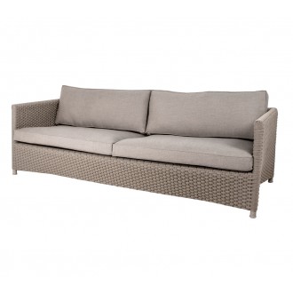 Cane-Line Diamond 3-Seater Sofa Incl. Taupe Natté Cushion Set