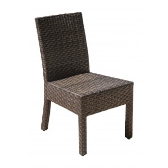 Hospitality Rattan Patio Fiji Stackable Side Chair Front View