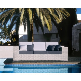 Hospitality Rattan Patio Rubix Sofa with Cushion