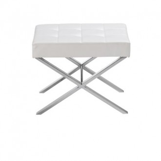 Sunpan Mercer Stool - White - Front Angle