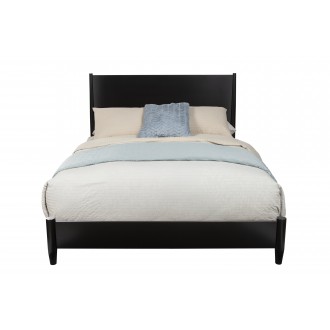 Alpine Furniture Flynn Queen Platform Bed, Black  - Front Angle