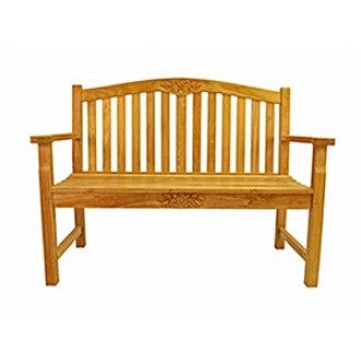 Anderson Teak 50-inch Round Rose Bench - Front