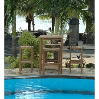 Anderson Teak Avalon 27" Square Bar Table Set