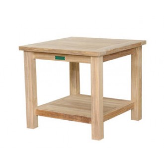 Anderson Teak Safari Occasional Table with Drawer & Rattan Baskets