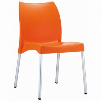 Compamia Vita Resin Outdoor Dining Chair Orange - Angled