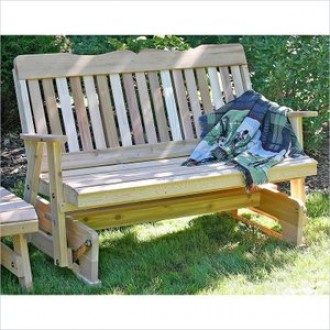 Creekvine Designs 2-Inch Cedar Countryside Rocking Glider