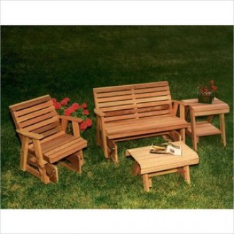 Creekvine Designs Cedar Rocking Classic Gliders and Tables Set