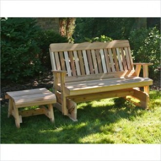 Creekvine Designs Cedar Countryside Rocking Glider and Table Set