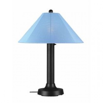 Patio Concepts Catalina 34" Table Lamp with 3" with Sky Blue Sunbrella Shade Fabric