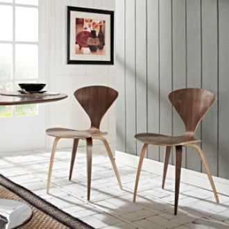Modway Vortex Dining Side Chair in Dark Walnut